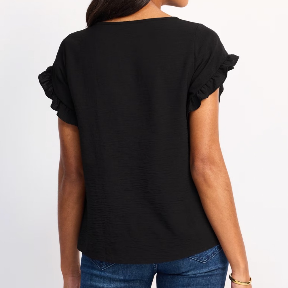 BEACON APPAREL STEVEY BLOUSE BLACK - 1X - Picture 2 of 4